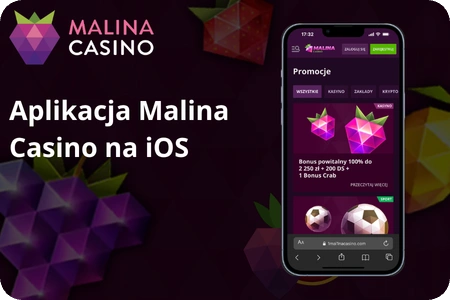 aplikacja kasynowa Malina na iOS