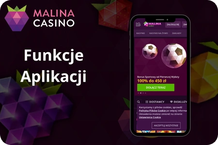 funkcje aplikacji kasyno malina